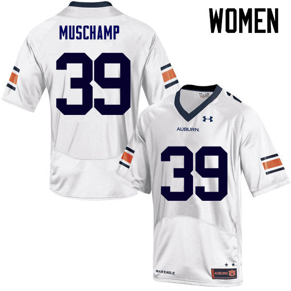 Auburn Tigers Women's Robert Muschamp #39 White Under Armour Stitched College NCAA Authentic Football Jersey AYA8374CD